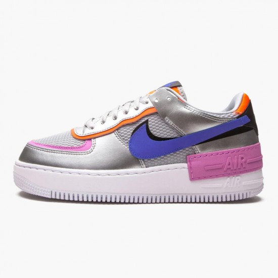 1:1 Wmns Air Force 1 Shadow Metallic Silver CW6030 001