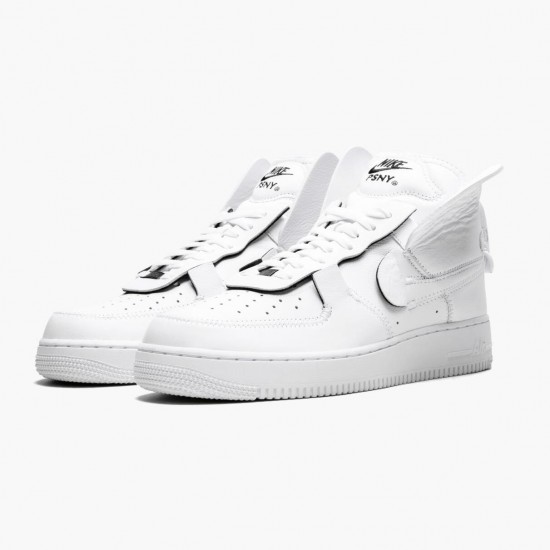 Top Version Nike Women's/Men's Air Force 1 High PSNY White AO9292 101