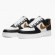 Replica Nike Women's/Men's Air Force 1 Low Black White Metallic Gold CZ9189 001