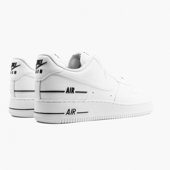 Repsshoes Nike Women's/Men's Air Force 1 Low Double Air Low White Black CJ1379 100