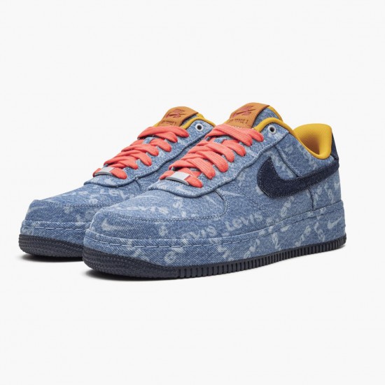 Top Version Nike Women's/Men's Air Force 1 Low Exclusive Denim CV0670 447