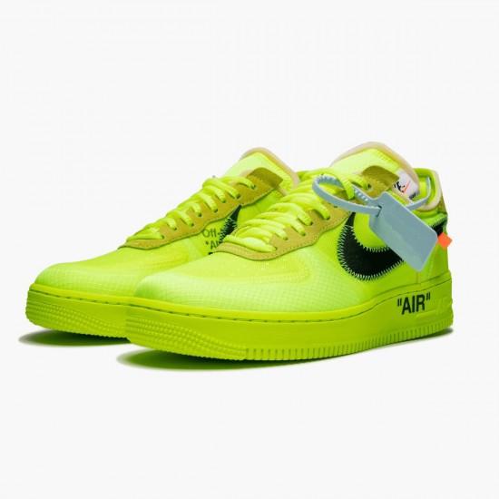 Top Version Nike Women's/Men's Air Force 1 Low Off White Volt AO4606 700