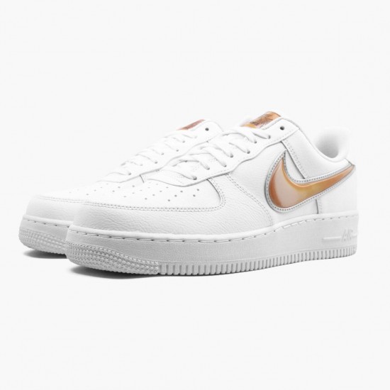 Repsneakers Nike Women's/Men's Air Force 1 Low Oversized Swoosh White Orange Peel AO2441 102