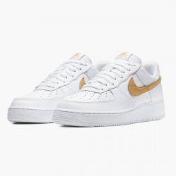 Repsshoes Nike Women's/Men's Air Force 1 Low Pony Hair Snakeskin Club Gold CW7567 101