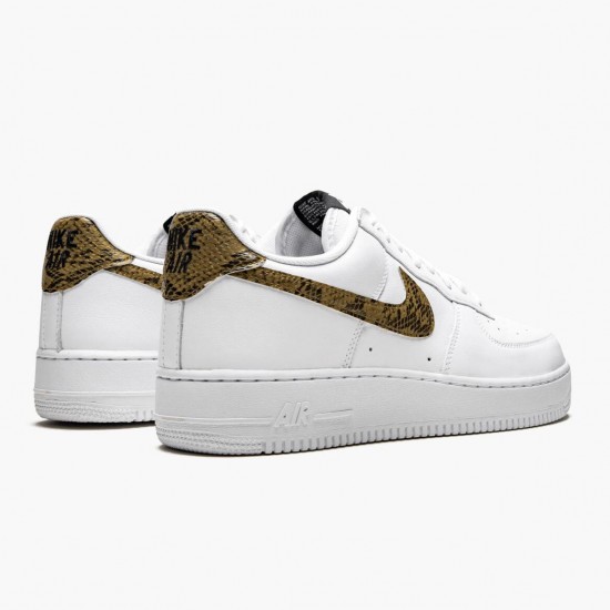 Sneakerreps Nike Women's/Men's Air Force 1 Low Retro Ivory Snake AO1635 100