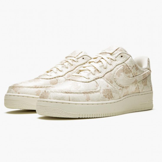 Top Quality Nike Women's/Men's Air Force 1 Low Satin Floral Pale Ivory AT4144 100