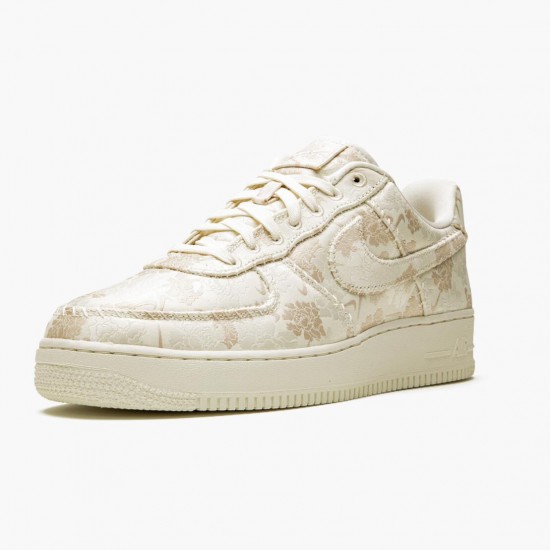 Top Quality Nike Women's/Men's Air Force 1 Low Satin Floral Pale Ivory AT4144 100