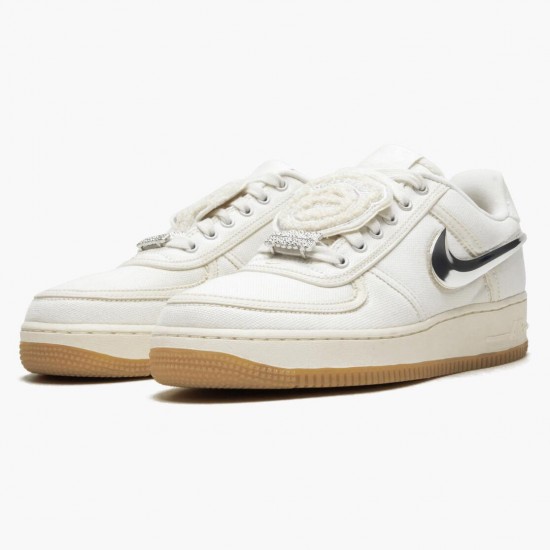 Repsneakers Nike Women's/Men's Air Force 1 Low Travis Scott Sail AQ4211 101