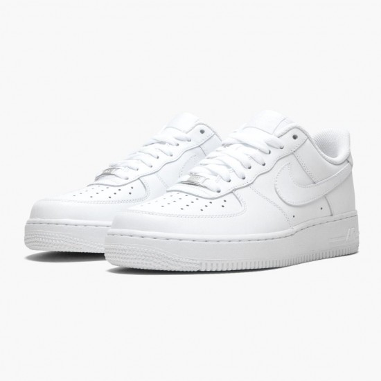 Top Version Nike Women's/Men's Air Force 1 Low White 07 315122 111