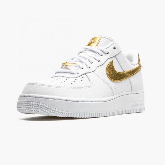 Replica Nike Women's/Men's Air Force 1 Low White Metallic Gold DC2181 100