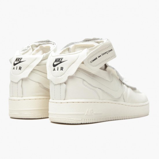 Best Quality Nike Women's/Men's Air Force 1 Mid Comme des Garcons White DC3601 100