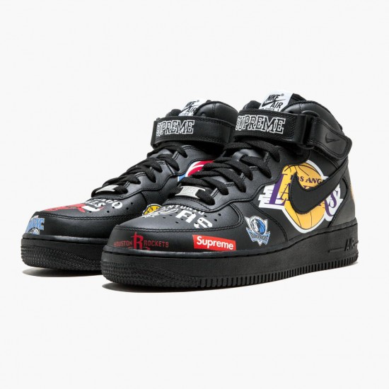 Top Quality Nike Women's/Men's Air Force 1 Mid Supreme NBA Black AQ8017 001