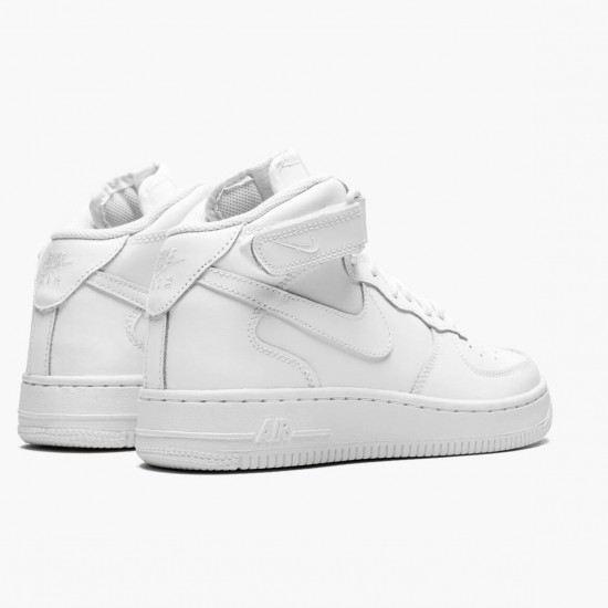 1:1 Nike Women's/Men's Air Force 1 Mid White 2014 314195 113