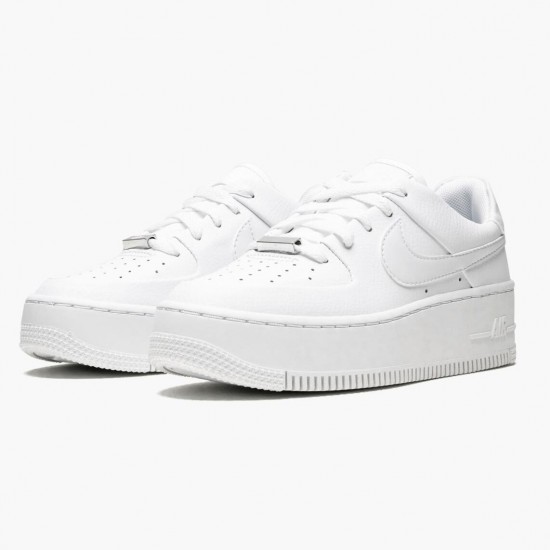 Replica Nike Women's/Men's Air Force 1 Sage Low Triple White AR5339 100