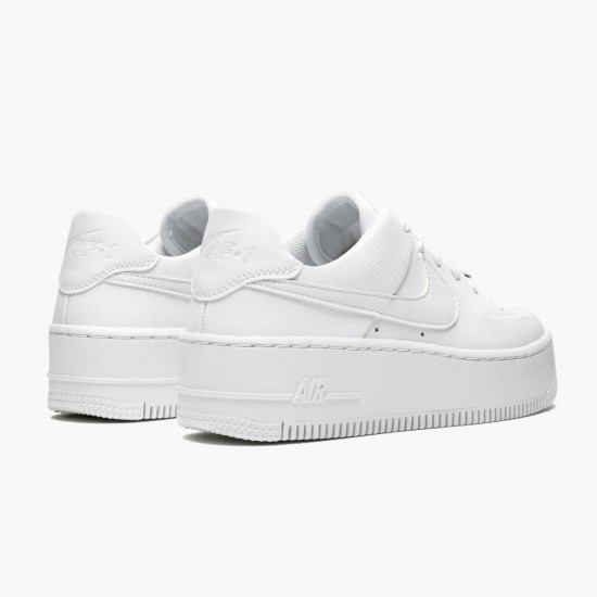 Replica Nike Women's/Men's Air Force 1 Sage Low Triple White AR5339 100