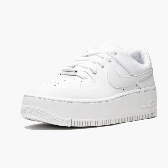 Replica Nike Women's/Men's Air Force 1 Sage Low Triple White AR5339 100