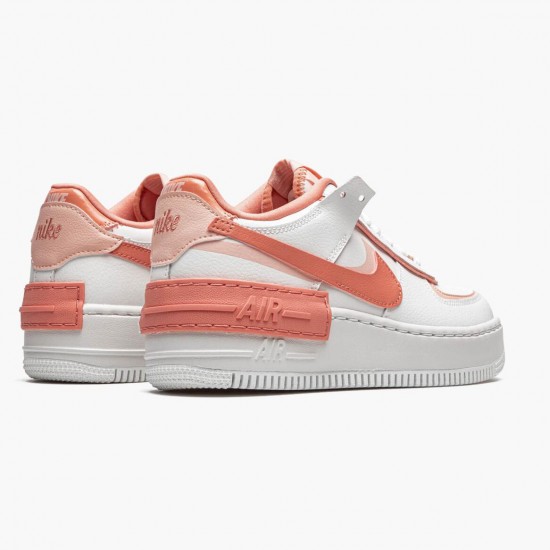 Replica Nike Women's/Men's Air Force 1 Shadow White Coral Pink CJ1641 101