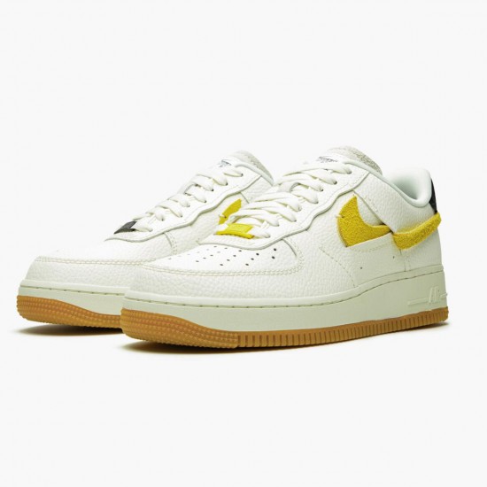 Reps Nike Women's/Men's Air Force 1 Vandalized Sail Chrome Yellow BV0740 101