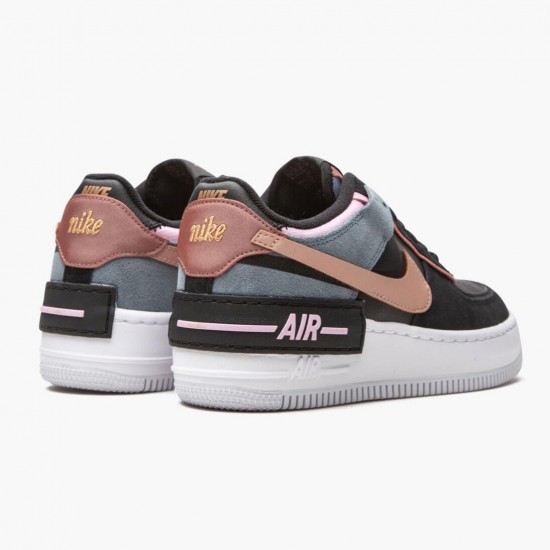 Repsneakers Wmns Air Force 1 Low Shadow Black Light Arctic Pink Claystone Red CU5315 001