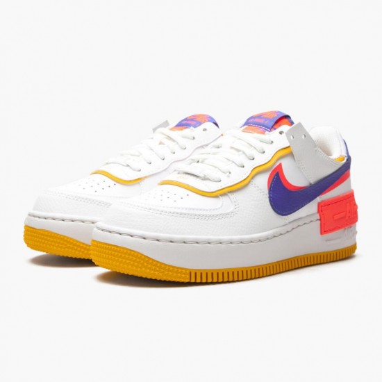 Best Quality Wmns Air Force 1 Shadow White Crimson Blue CI0919 105