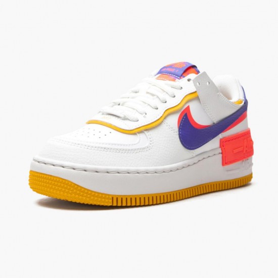 Best Quality Wmns Air Force 1 Shadow White Crimson Blue CI0919 105