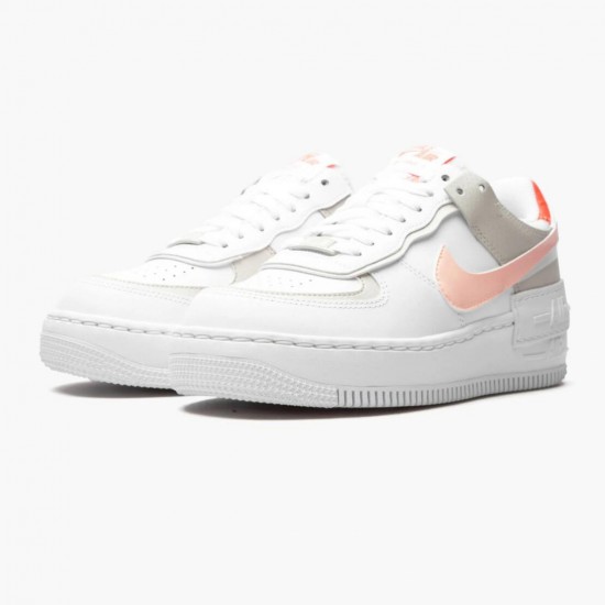 Top Version Wmns Air Force 1 Shadow WhiteCrimson Tint DH3896 100