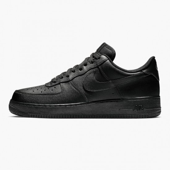 Replica Nike Women's/Men's Air Force 1 07 Black Black 315122 001