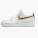 Replica Nike Women's/Men's Air Force 1 Low White Metallic Gold DC2181 100