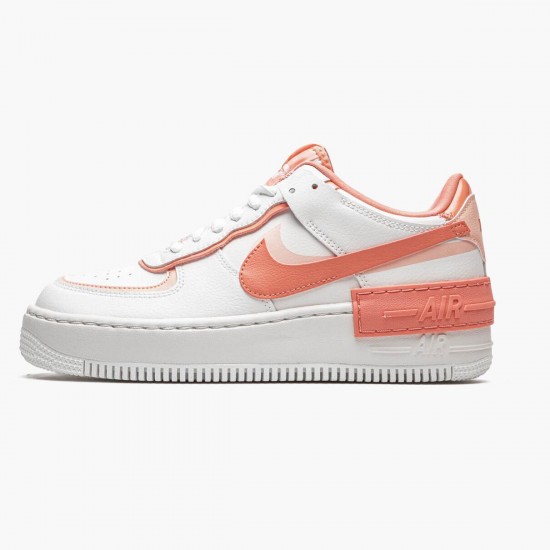 Replica Nike Women's/Men's Air Force 1 Shadow White Coral Pink CJ1641 101