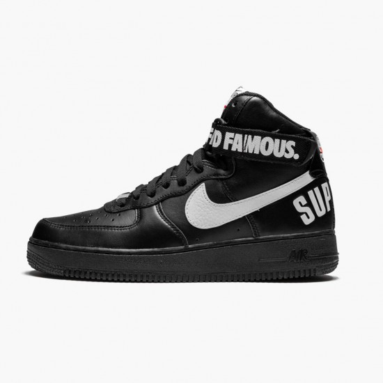 Reps Nike Women's/Men's Air Force 1 High Supreme World Famous Black 698696 010