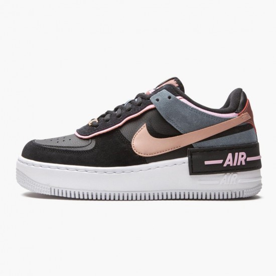 Repsneakers Wmns Air Force 1 Low Shadow Black Light Arctic Pink Claystone Red CU5315 001