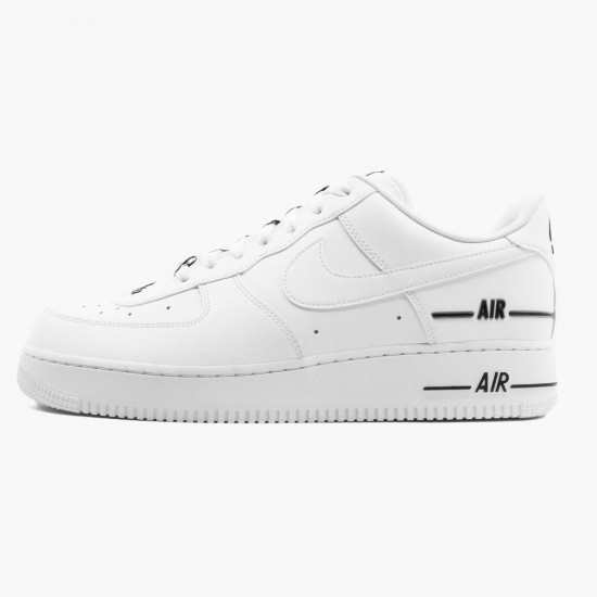 Repsshoes Nike Women's/Men's Air Force 1 Low Double Air Low White Black CJ1379 100