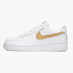 Repsshoes Nike Women's/Men's Air Force 1 Low Pony Hair Snakeskin Club Gold CW7567 101