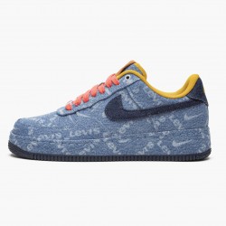 Top Version Nike Women's/Men's Air Force 1 Low Exclusive Denim CV0670 447