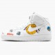 Top Version Nike Women's/Men's Air Force 1 Mid Supreme NBA White AQ8017 100