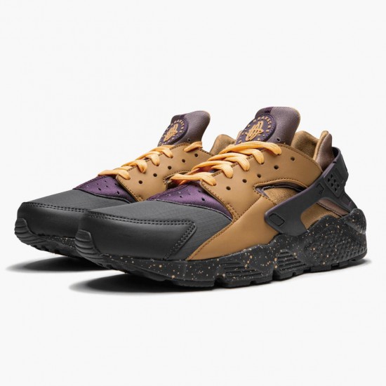 Repsshoes Nike Women's/Men's Air Huarache Run Pro Purple Elemental Gold 704830 012