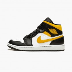 1:1 Air Jordan 1 Mid Black University Gold