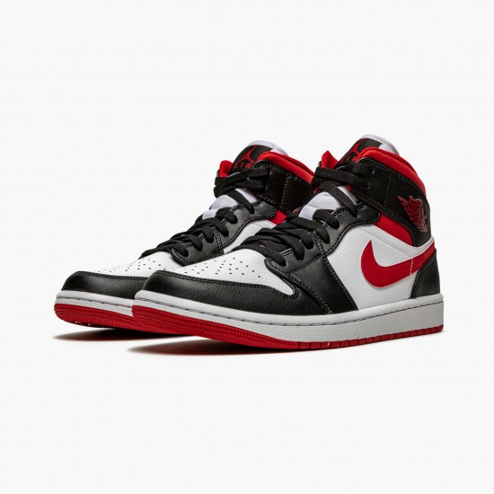 Top Version Air Jordan 1 Mid Black Gym Red