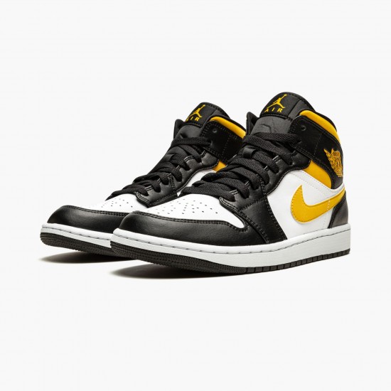 1:1 Air Jordan 1 Mid Black University Gold