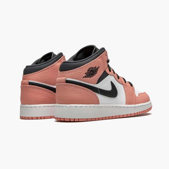 Repsneakers Air Jordan 1 Mid GS Pink Quartz 555112 603