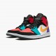 Replica Air Jordan 1 Mid Multi Color 554724 125