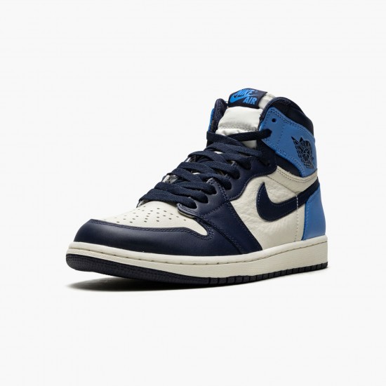 Sale Cheap Air Jordan 1 Retro High OG Obsidian 555088 140