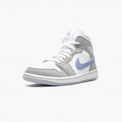 FashionReps Wmns Air Jordan 1 Mid Wolf Grey Aluminum