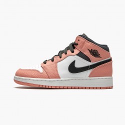 Repsneakers Air Jordan 1 Mid GS Pink Quartz 555112 603