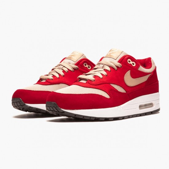 Top Version Nike Women's/Men's Air Max 1 Curry Pack Red 908366 600