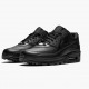 Top Version Nike Women's/Men's Air Max 90 Leather Black 302519 001