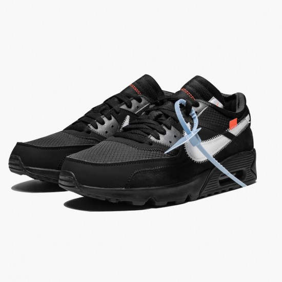 Repsneakers Nike Women's/Men's Air Max 90 OFF WHITE Black AA7293 001