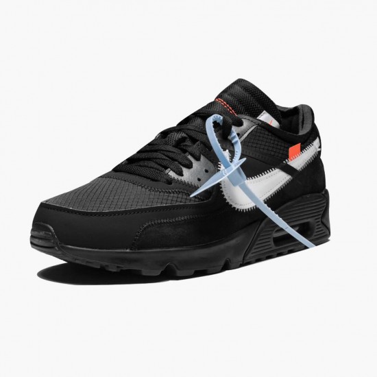 Repsneakers Nike Women's/Men's Air Max 90 OFF WHITE Black AA7293 001