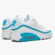 Replica Nike Women's/Men's Air Max 90 Undefeated White Blue Fury CJ7197 102