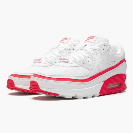 Repsshoes Nike Women's/Men's Air Max 90 Undefeated White Solar Red CJ7197 103